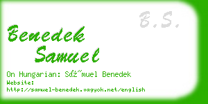 benedek samuel business card